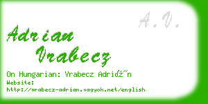 adrian vrabecz business card
